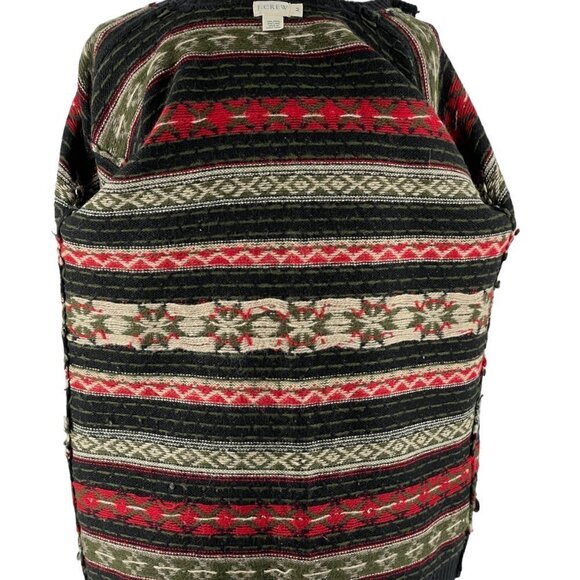 J. Crew Vintage Fair Isle Longline Cardigan Sweater Shetland Wool Hong Kong M - Picture 2 of 9